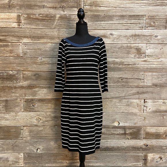 Tommy Hilfiger Black and White Stripped Dress - Picture 1 of 5